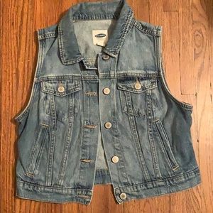 Old Navy Cropped Jean vest